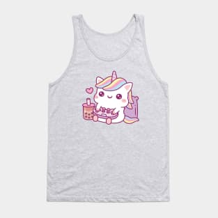 Cute Little Unicorn Loves Playing Video Games Tank Top